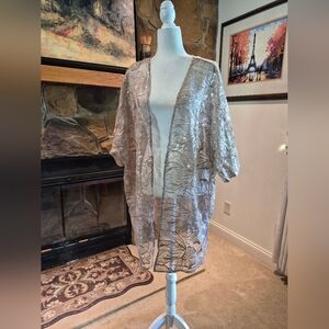 NWT Anne Klein Sequin Embellished Gold Robe Or Cover Up Size L/XL